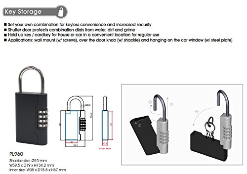 Bosvision Key-Guard combination key storage lockbox