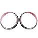 Hooke Road Pink Jeep JK Headlight Cover Front Light Bezels Inserts for 2007-2018 Jeep Wrangler JK