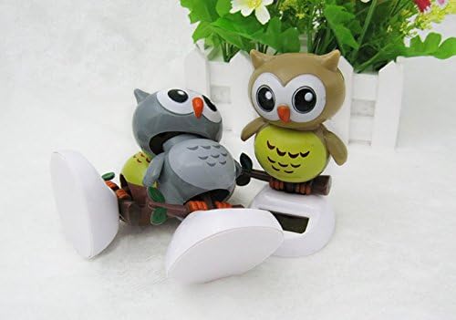 TFXWERWS Lovely Solar-Powered Owl Ornament Car Decoration