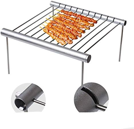 OOBY Camping Portable Grill Folding Stainless Steel Barbecue Grill For BBQ Camping Hiking Travel Picnic.