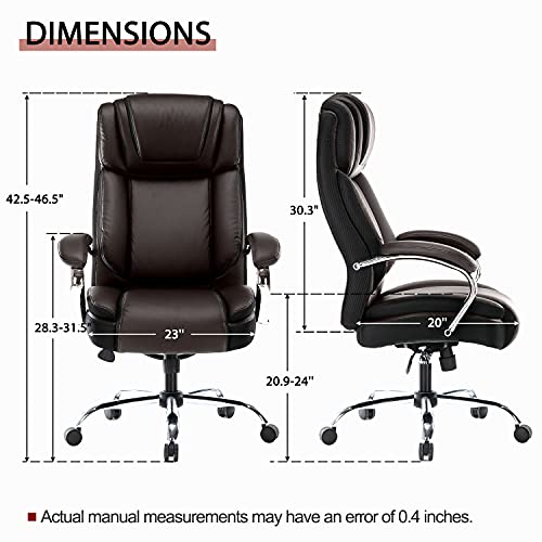 Kerms Big and Tall Office Chair, Ergonomic Heavy Duty Computer Desk