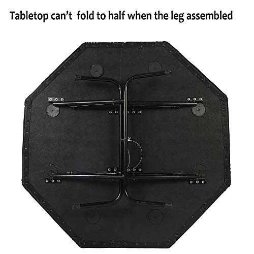 LUCKYERMORE-Poker-Table-8-Player-48-Octagon-Folding-Texas-Poker-Blackjack-Game-Table-with-Cup-Holder