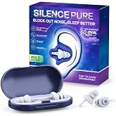 Ear Plugs for Sleeping,Silicone Noise Cancelling Ear Plugs | 35dB Reusable Soft Earbuds for Noise Reduction, Hearing Protection, 3D Oval Design for Side Sleepers, 2 Pairs (S + M/L)