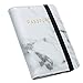 ZONGSHU Marble Pattern Leather Passport Holder Cover Rfid Blocking Travel Wallet White