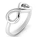 925 Sterling Silver Infinity Symbol Ring Wedding Band