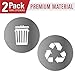 Recycle and Trash Sticker Logo Style Symbol to Organize Trash cans or Garbage containers and Bins - Contour Cut Decal Sticker (Silver, Small)