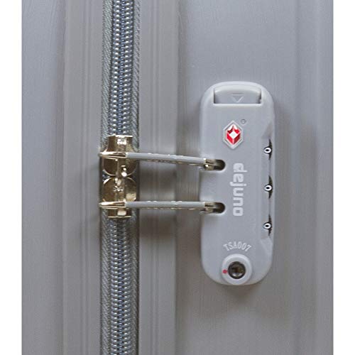 Dejuno Moda Scratch Resistant 3Piece Hardside Spinner Luggage Set, Red