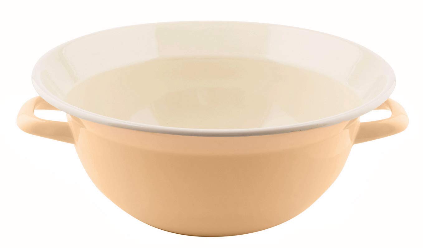 Riess Classic - Household Articles Colour/Pastel Bowl with 2 Handles, Diameter-28 cm Golden Yellow