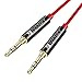 iVANKY Long Aux Cable, [8ft/2.4M, Hi-Fi Sound], Nylon Braided 3.5mm Auxiliary Audio Cable, Male to Male Aux Cord for Car Stereos, Phones, iPod, Speakers, Headphone Cable for Sony, Beats, etc. - Red