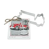 Fire Truck Cookie and Fondant Cutter - Ann Clark - 5.1 Inches - US Tin Plated Steel