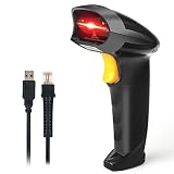 Handheld USB Barcode Scanner Wired Automatic 1D Bar Code Reader with USB Cable for Supermarket, Convenience Store, Warehouse