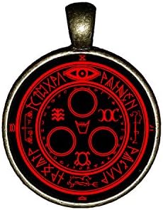 Satanic necklace handmade Satanic cross Lucifer jewelry gift pendant charm