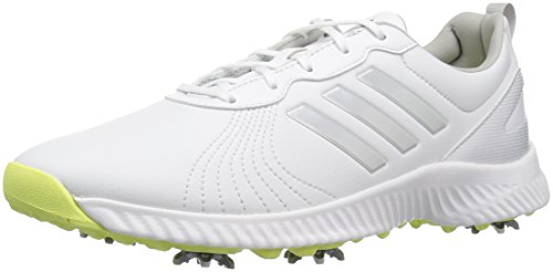 adidas Women's W Response Bounce Golf Shoe, Ftwr White/Silver Met./Semi Frozen Yellow Fabric, 5.5 Medium US