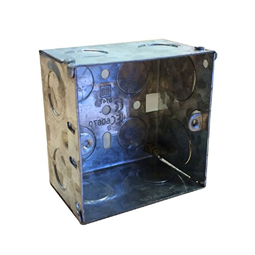 Single Metal Back Box Depth 47mm Flush Wall Pattress Shower Spur Electrical Etc