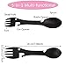 Multi-Function 5 in 1 Tactical Spork Travel Utensil 2PCS Multi Flatware Spork Camping Utensil Knife Spoon Fork Bottle Can Opener Multi Flatware Utensil Multitool for Home Use Travel Camping Outdoorthumb 3