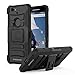 Nexus 6P Case, MoKo Shock Absorbing Hard Cover Ultra Protective Heavy Duty Case with Holster Belt Clip + Built-in Kickstand for Google Nexus 6P 5.7 Inch - Black