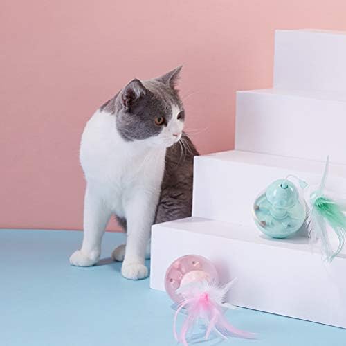 Urhomy 猫じゃらし 羽のおもちゃ ホーム キッチン ペットのおもちゃ 猫のおもちゃ タンブラー 猫おもちゃ ペット給餌器 B086dm56wy 自動回転 猫おもちゃ タンブラー型 電動ペットおもちゃ 羽付き 鈴付き 早食い防止食器 水洗い可能 知育玩具 ストレス解消対策 ボール