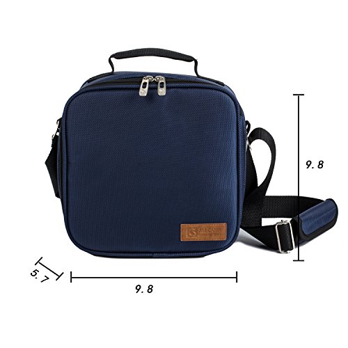 TAWA Lunch Bag with 2 reusable lunch boxes Compact Design Perfect for Picnic School Office Tote Lunch Bag- Including 2lunch box,1Insulated Tank, 2 cotton napkins,1 Insulated box(Blue) - Thumbnail 3