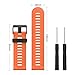 MoKo Band Compatible with Garmin Fenix 3/Fenix 5X, Soft Silicone Replacement Watch Band for Garmin Fenix 3/Fenix 3 HR/Fenix 5X/5X Plus/D2 Delta PX/Descent Mk1 - Orange