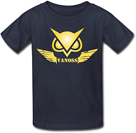 GOOOET Kid's Golden VanossGaming Logo Cotton Tees Navy L