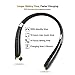 Newest Foldable Bluetooth Headset,Wireless Neckband Sports Headphones with Retractable Earbud, Bluetooth 4.1 Stereo Earphones Built-in Mic for iPhone, Android & Other Bluetooth Devices (Black)