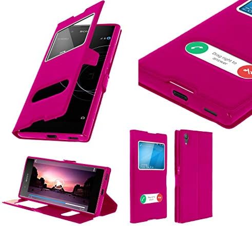 Mobile phone case cover for Sony Xperia X XA E5 M4 Case Flip Cover for Maximum Protection, Assorted Colours pink fuchsia XA1 Plus