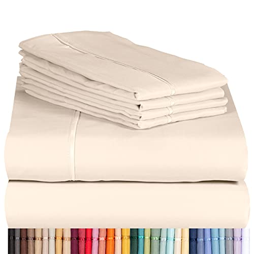 Bed Linen Set, 6 Pc, California King, Bed Sheets Set, Deep