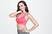 Women’s Seamless Racerback Sports Bras with Removable Cups High Impact Yoga Bra (Large, Hot Pink)