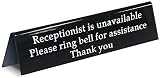 Please Ring Bell Sign for Service Assistance Receptionist Front Desk Office Sign for When You are Away Unavailable from The Front (7.9" X 1.8")