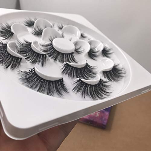 False Eyelashes 3D Lashes Pack Fur Long Lashes Reusable Soft Fake Eyelashes 7 Pairs