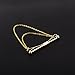 Yosoo Mens Silver Gold Plated Necktie Tie Clip Bar Clasp Cravat Pin Skinny Brooch Collar (Gold with Chain)