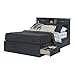 South Shore Ulysses Mates Bed with 3 Drawers, Full 54-inch, Blueberry