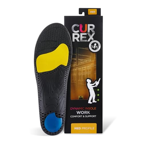 CURREX Work Safety Insoles for Work Boots & Shoes – ESD-Certified Comfort Boosting Inserts to Help Relieve and Prevent Joint and Foot Pain from All Day Standing on The Job – for Men & Women