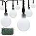 Lalapao Globe String Lights Outdoor Christmas Decorations 100 LED Battery Operated Xmas Waterproof Fairy Lighting with 5 Modes for Indoor Tree Garden Home Patio Lawn Bedroom Wedding Party (White)