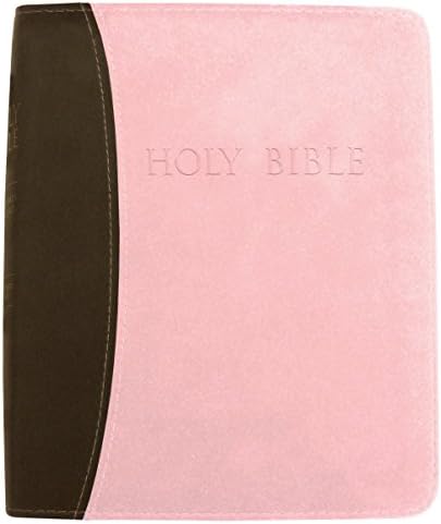 KJVER Thinline Bible/Large Print-Chocolate/Pink Ultrasoft Indexed