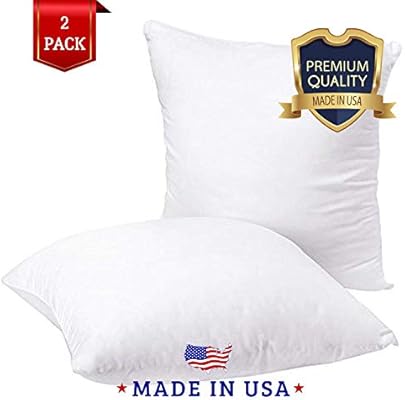 Looms Linens Square Pillow Insert Hotel Bed Pillows