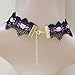 Meiysh Retro Handmade Lace Royal Court Vampire Choker Gothic Necklace Black Pendant Chain