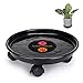 Murilan 10.6 inch Plant Caddy Heavy Duty, Potted Plant Stand with Wheels, Round Flower Pot Mover, Rollers Dolly Holder Indoor Outdoor Rolling Tray Coaster