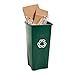 Rubbermaid Commercial Products Untouchable Square Recycling/Compost Bin, Green (FG356907GRN)