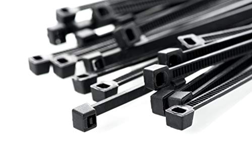 SNUG Fasteners (SNG895) 100 Qty 4 Inch Black Nylon 18 lb. Cable Zip Ties
