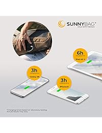SUNNYBAG ICONIC Mochila solar para ordenador portátil, panel solar de 7 W. Cargador solar para todos los smartphones (Samsung, iPhone y otros), tabletas, iPad, smartwatch, todos los dispositivos con puerto USB.), 142A 01