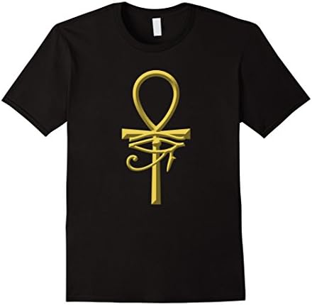 Mens Egyptian Eye of Ra Shirt with Ankh XL Black