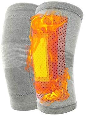 Qchomee Self Heating Knee Brace Support Fleece Magnets Knee Warmer Winter Thermal Compression Knee Wrap Sleeves Treating Knee Injury for Arthritis, Joint Pain Relief, Sports Injury Recovery