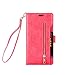 Galaxy Note 8 Case, SUPZY Leather [9 Card slots] [photo & wallet pocket] Multi-function Premium PU Leather Magnetic Flip Shockproof Zipper Wallet Case Cover for Samsung Galaxy Note 8 (Rose)