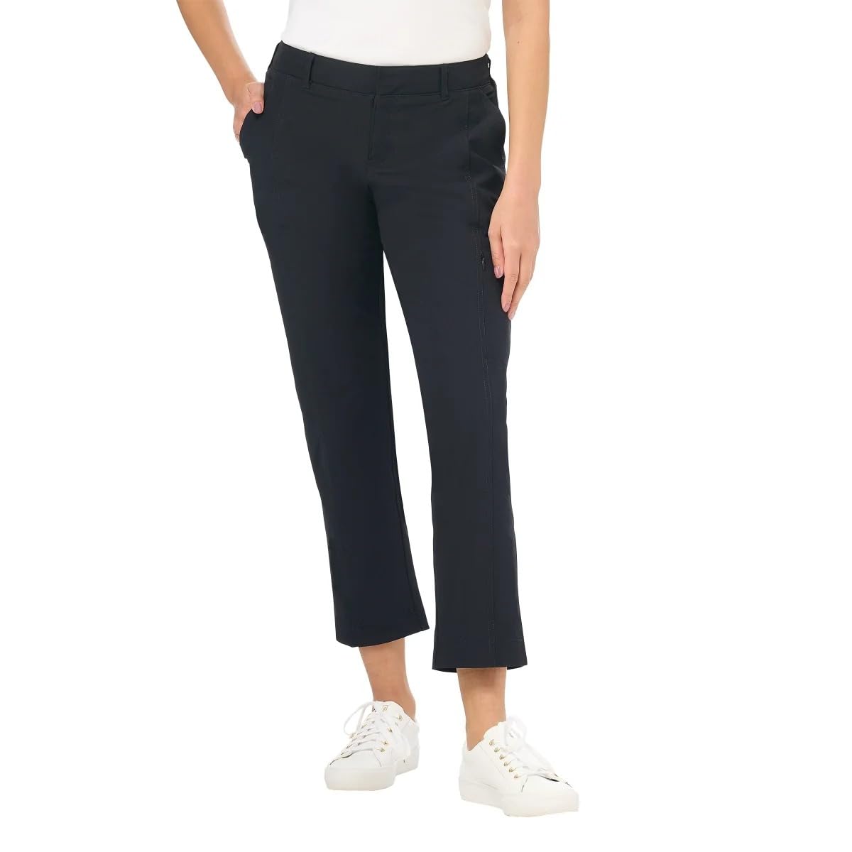 Photo 1 of KIRKLAND Signature Women's Travel Pant - Utility Pocket - Elastic Waistband (Black, 2)