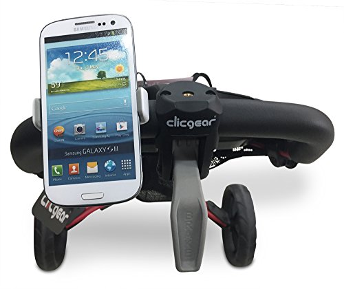 Compact Golf Cart Phone Holder with Strong Clip Attachment -