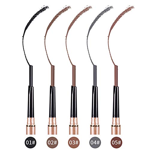 Eyebrow Pencil with Brow Brush,Waterproof Automatic Makeup Cosmetic Tool 5 Colors