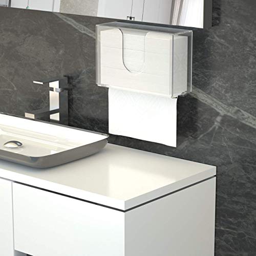 Femeli Acrylic Paper Towel Holder Dispenser for Kitchen Bedroom Toilet-Wall Mounted,Clear