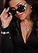 William Wang Womens designer sunglasses- Non-polarized Swarovski Crystal Sunglasses with hand set - Butterfly Design (Black)