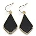 Top Plaza Womens Fashion Natural Gemstone Ear Hook Water Drop Ear Pendant Dangle Earring